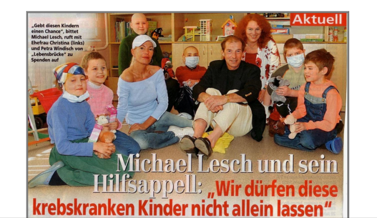 Michael Lesch und sein Hilfsappell: “Wir dürfen diese krebskranken Kinder nicht allein lassen”