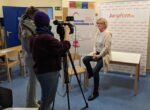 Pressetermin mit Saskia Vester im Frühstücksklub Hasenbergl zugunsten der Kinderhilfe Deutsche Lebensbrücke