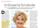 Magazin Artikel über Saskia Vester, Botschafterin für die Kinderhilfe Deutsche Lebensbrücke