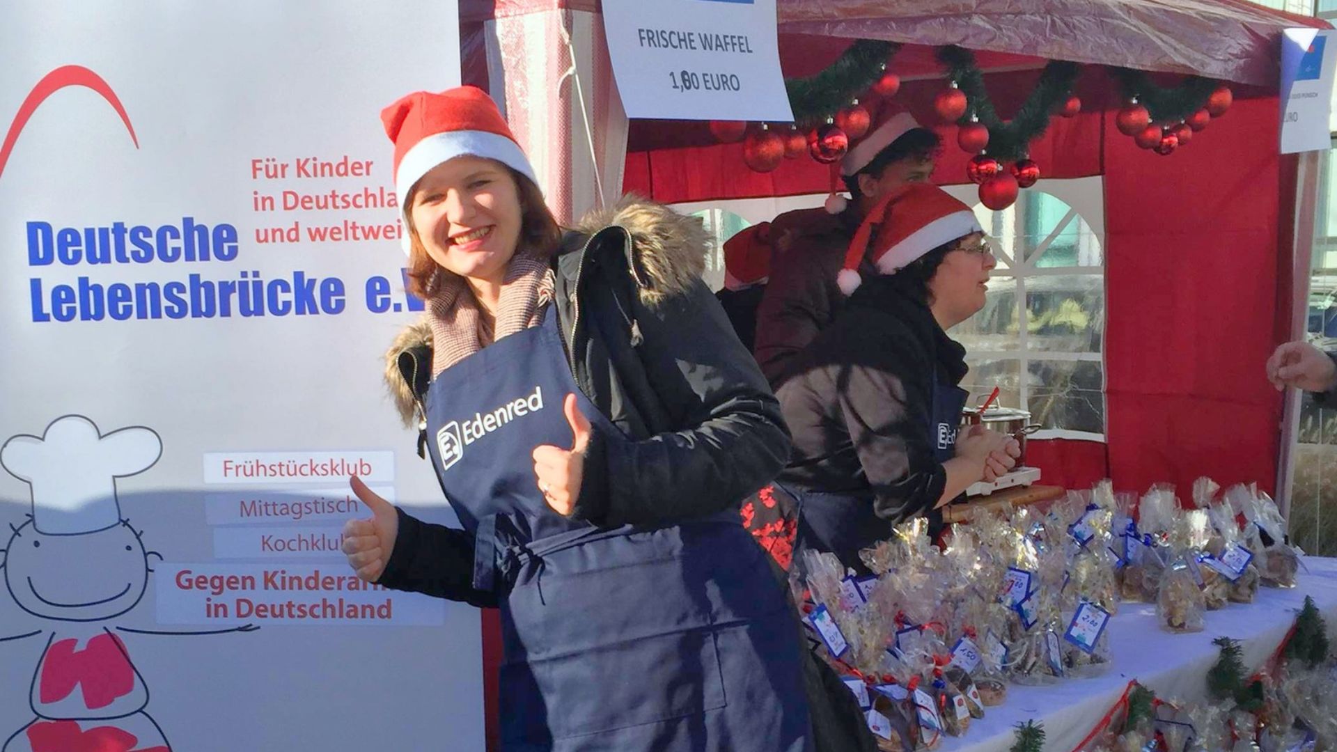 Edenred Unternehmensaktion auf dem Firmengelände